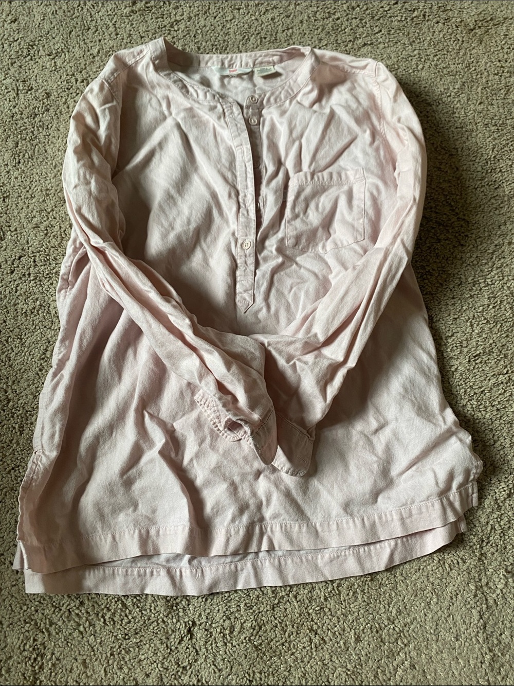Levi's Light Pink Long-Sleeve Henley Top